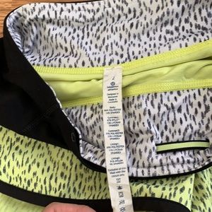 Lululemon Neon Yellow Gym Shorts